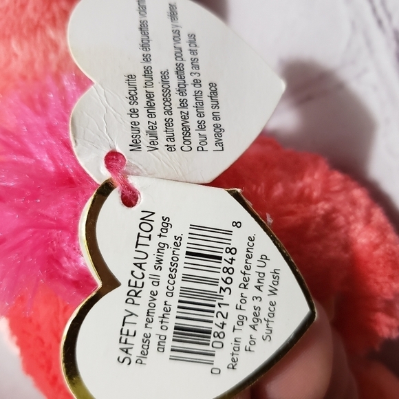 Ty Beanie Boos 6-inch GILDA Pink Flamingo Plush Stuffed Animal Toy Year 2017 - Picture 8 of 11